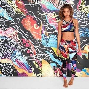 Rare!! Reebok x Tristan Eaton yoga set. Leggings and sports bra